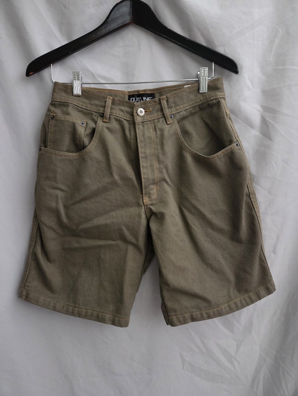 Vintage Outline Denim Shorts